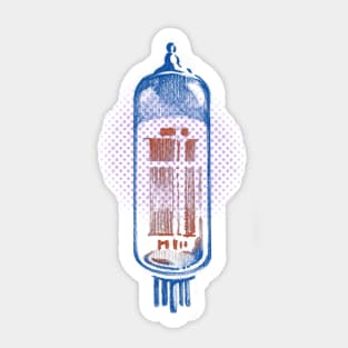 Glowing vacuum tube black light style Sticker